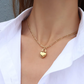 Madly in Love Solid Heart Pendant Necklace in Gold and Silver (engraving available)