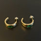 Stay Grounded - Emerald green earrings