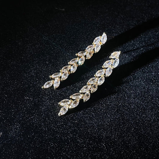 Dripping in Sparkles - Marquise Drop Earrings