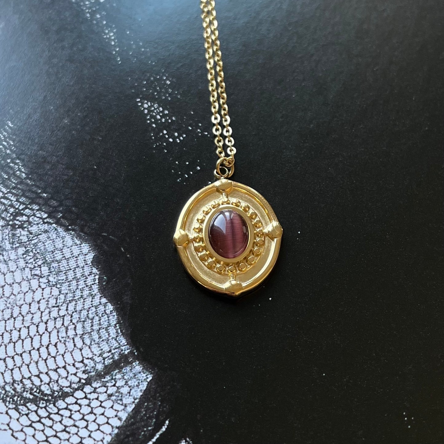 Reign Ruby Cateye pendant necklace