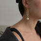 Link Drop Pearl Earrings